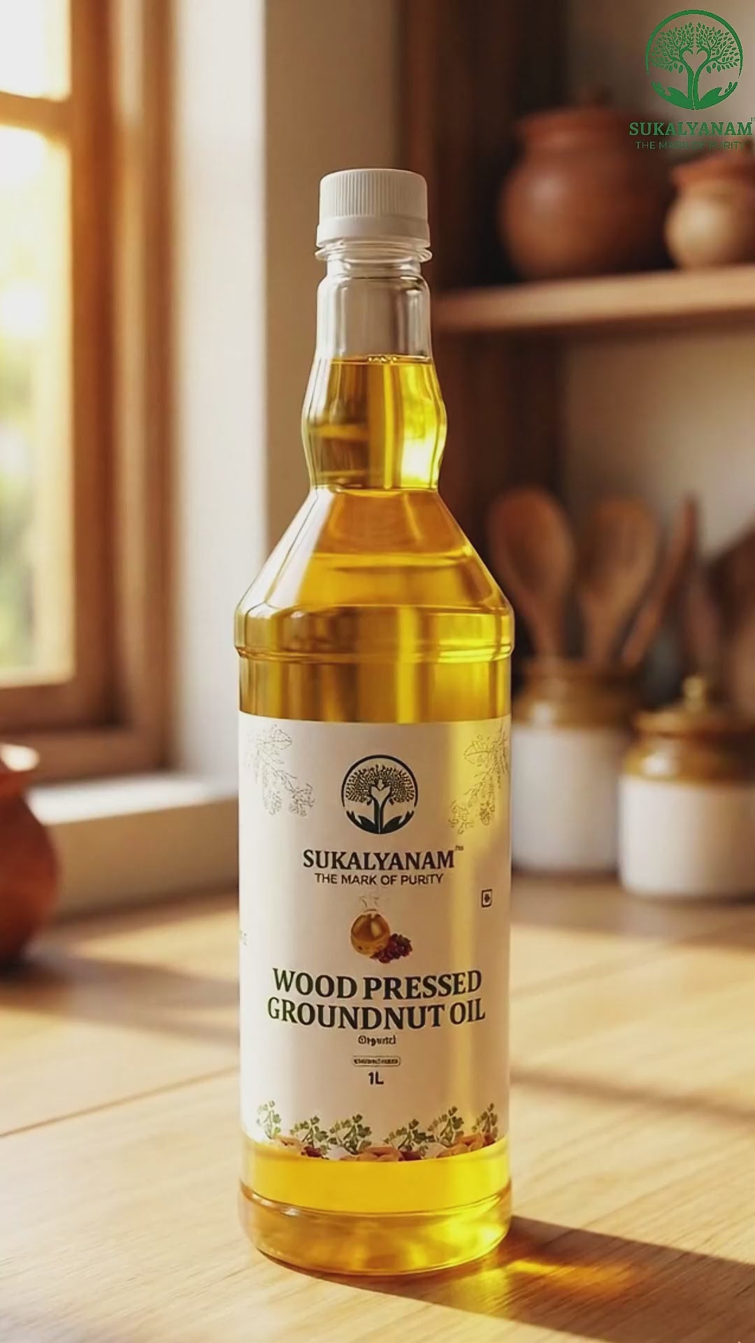 Wood Pressed Ground Oil 1 Litre