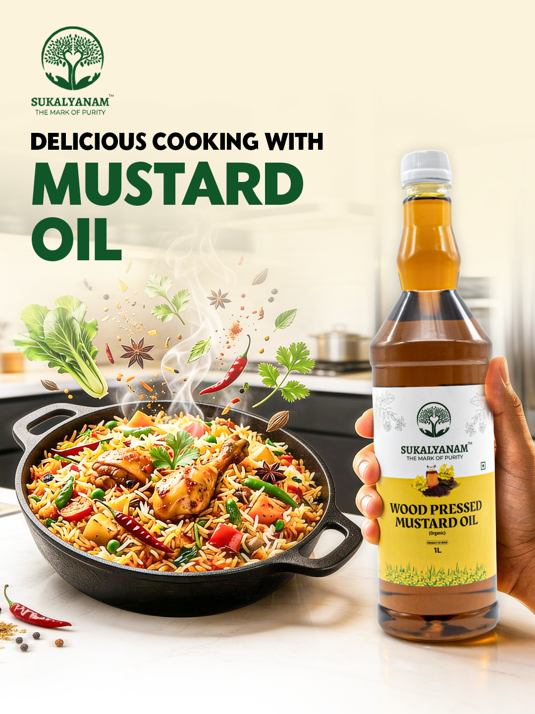 Wood Pressed Mustard Oil 1 Litre